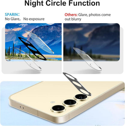 SPARIN Samsung Galaxy S24 Panzer Schutzfolie 3+2 Stück mit Positionierhilfe, 9H