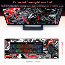 Gaming Mauspad XL 800x300mm Fluid Art groß Vernähte Kanten