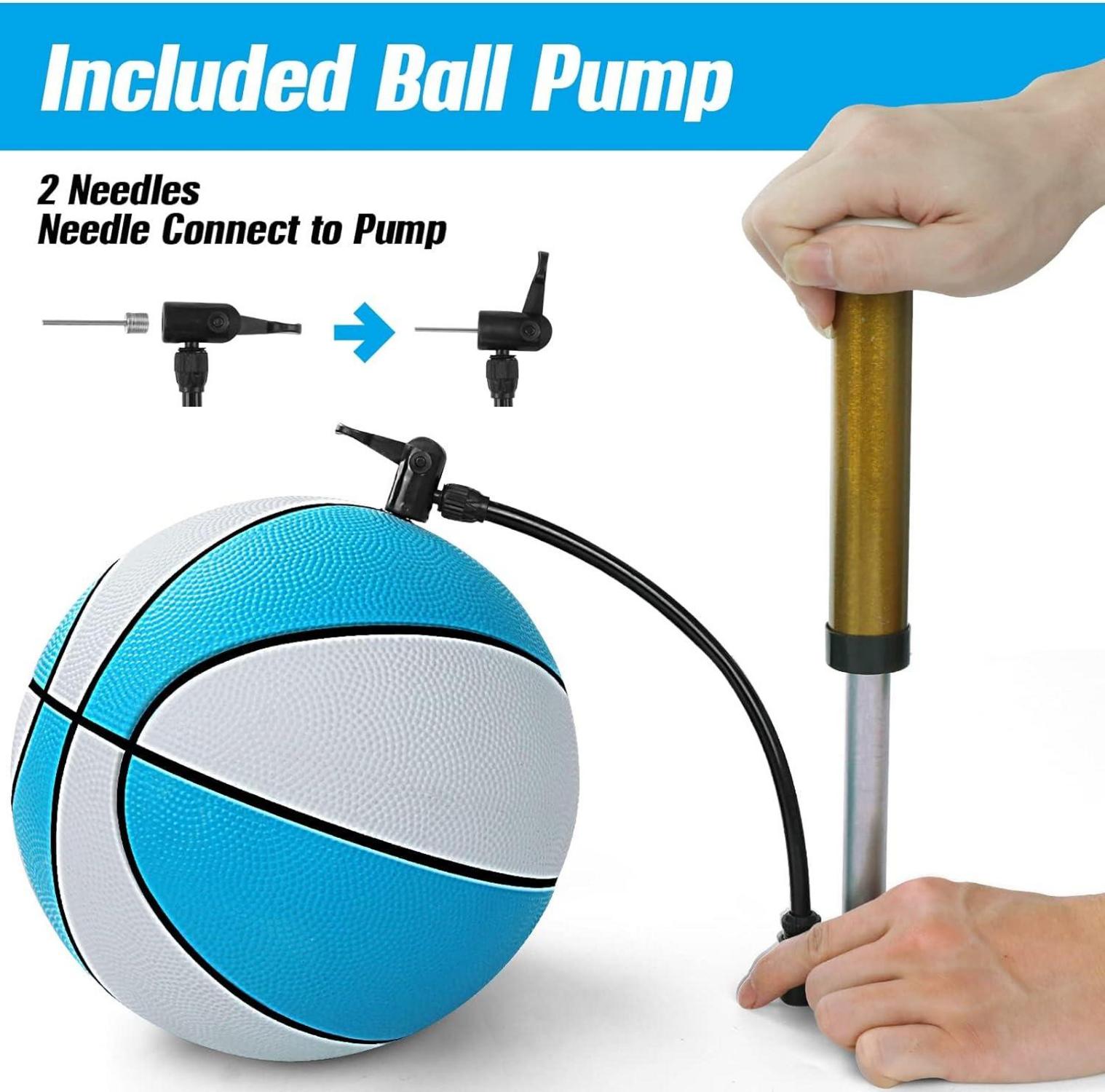 OBOVO Basketball 2er Pack 22cm Mini mit Luftpumpe Ersatz