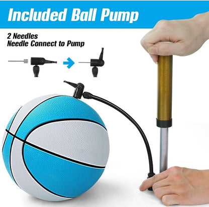 OBOVO Basketball 2er Pack 22cm Mini mit Luftpumpe Ersatz