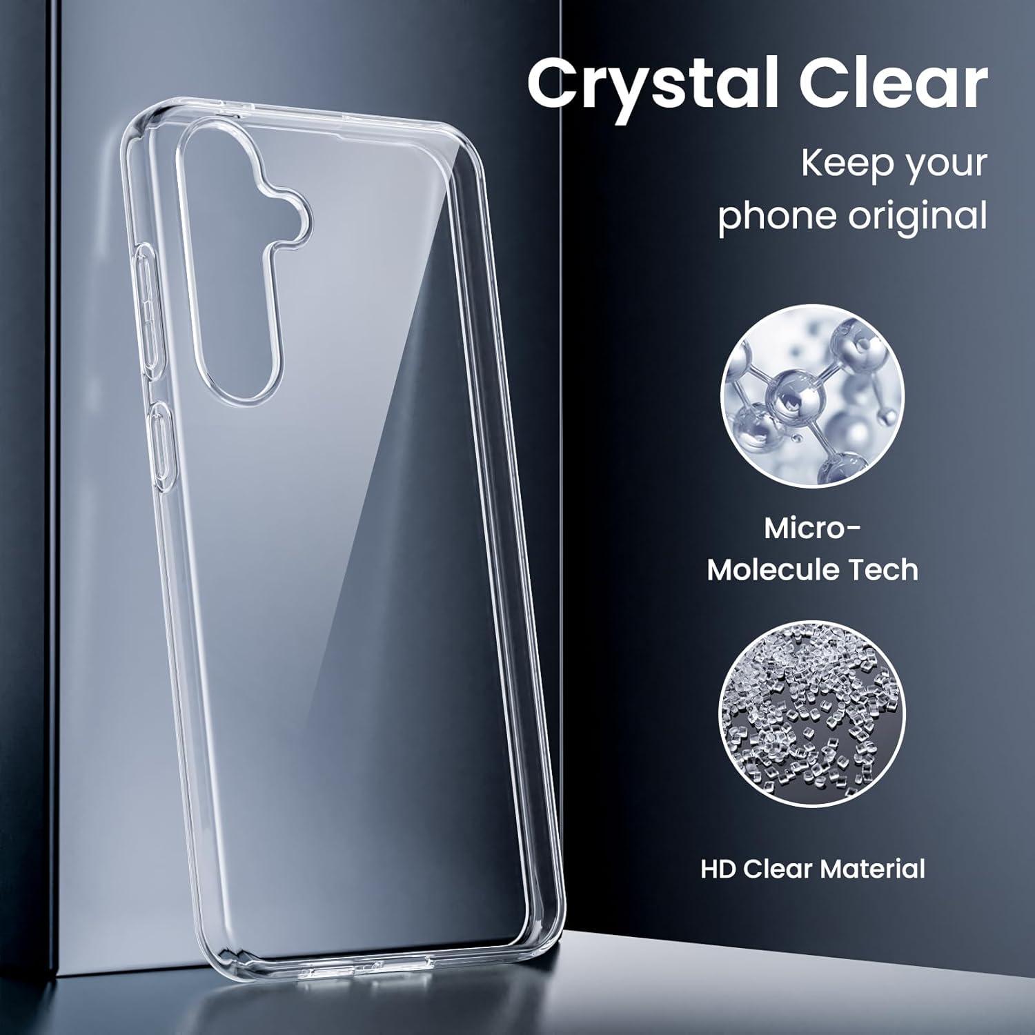 ORNARTO Samsung Galaxy S24 Hülle transparente Soft TPU Handyhülle