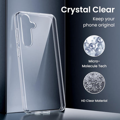 ORNARTO Samsung Galaxy S24 Hülle transparente Soft TPU Handyhülle