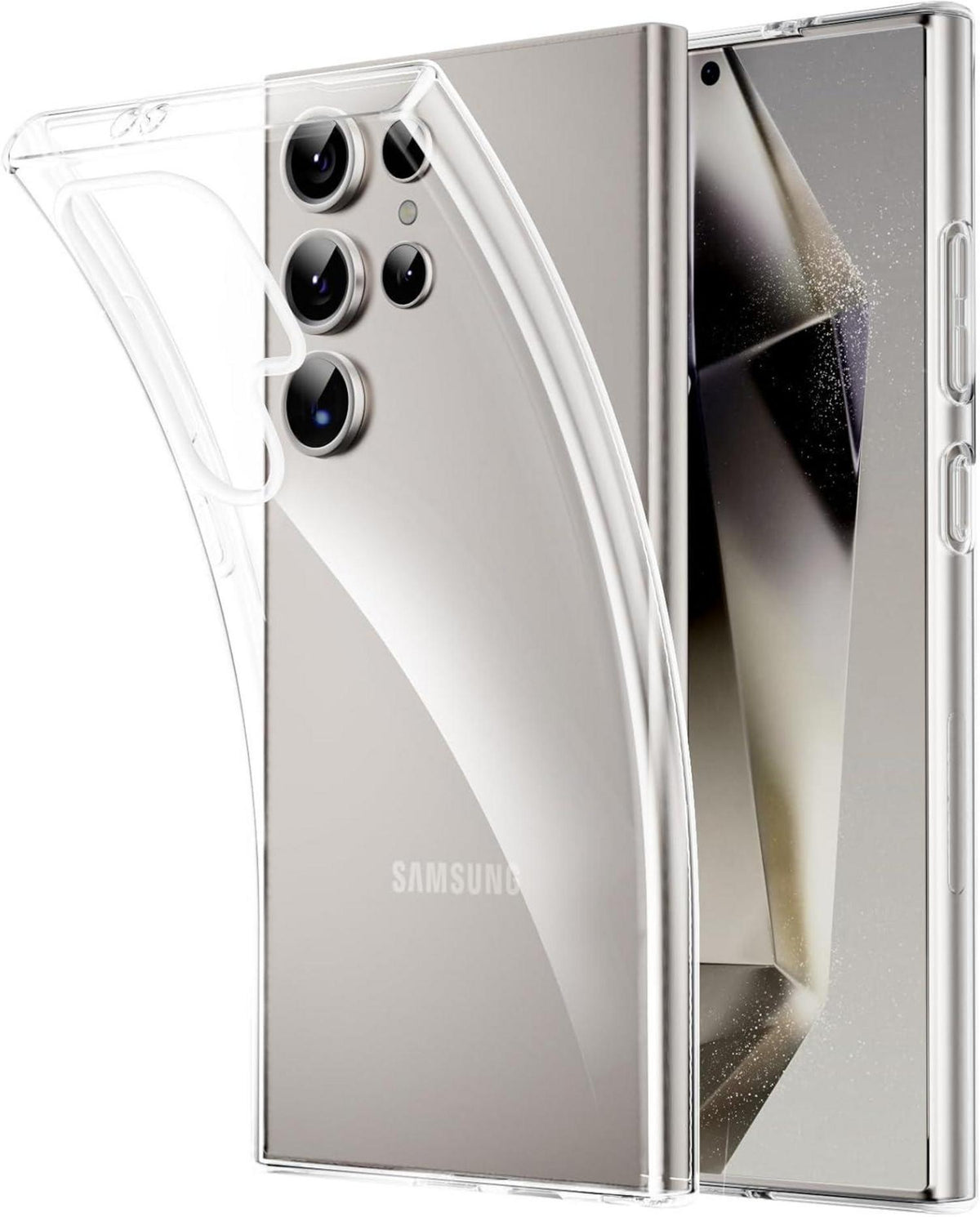 Transparente Slim TPU Hülle für Samsung S24 Ultra - Kristallklar