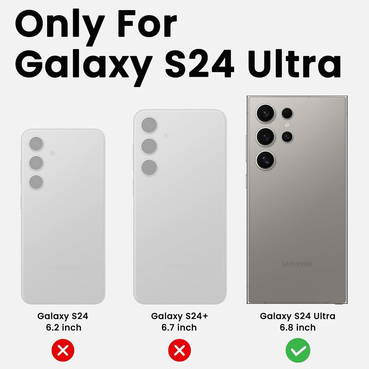 ORNARTO Samsung Galaxy S24 Ultra Hülle - Transparentes Slim
