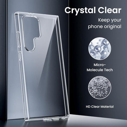 ORNARTO Samsung Galaxy S24 Ultra Hülle transparentes TPU Case