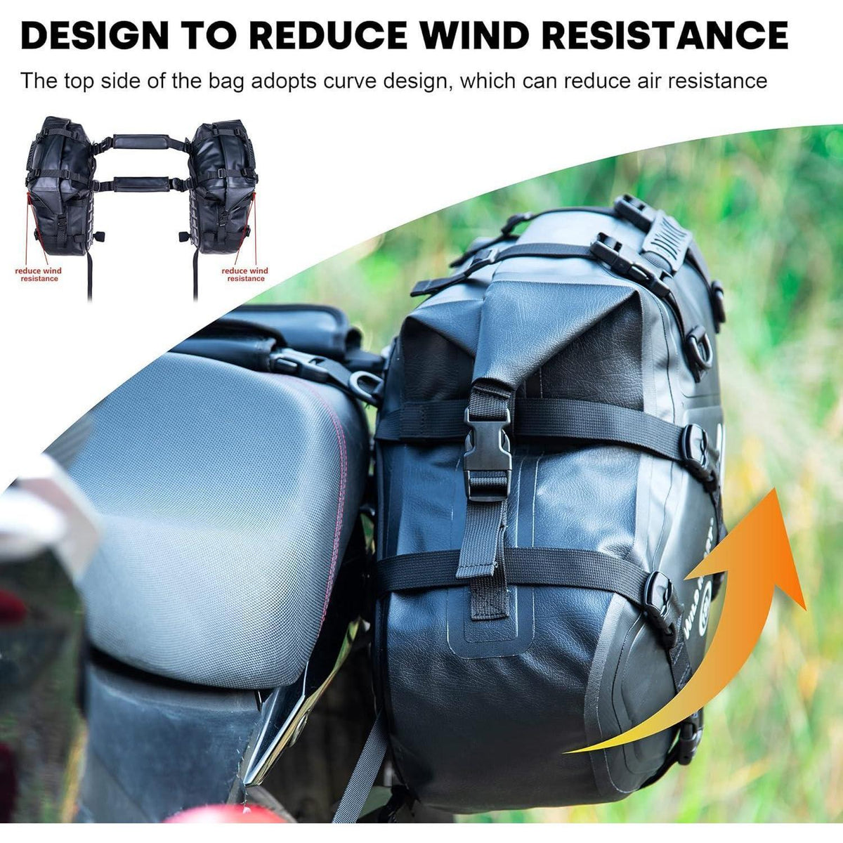 Wasserdichte Motorrad-Satteltasche 36L – Seitengepäcktasche