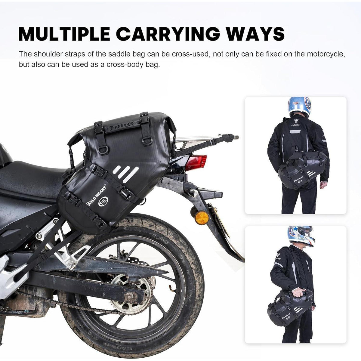 Wasserdichte Motorrad-Satteltasche 36L – Seitengepäcktasche