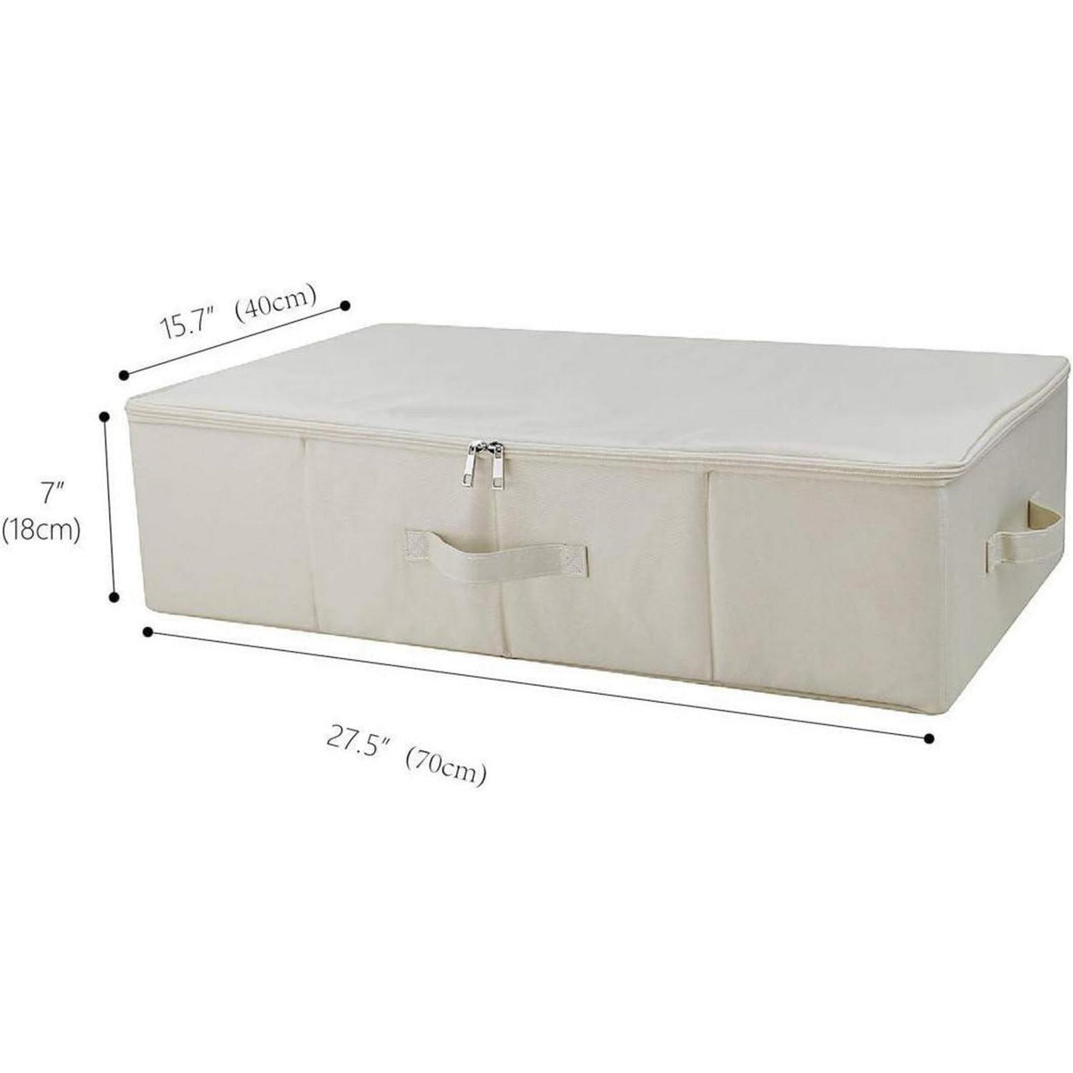 Faltbare Aufbewahrungsboxen für unter das Bett, 3 Stück, Beige