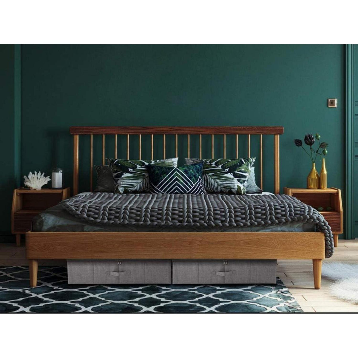 Faltbare Aufbewahrungsboxen für unter das Bett, 3 Stück, Beige