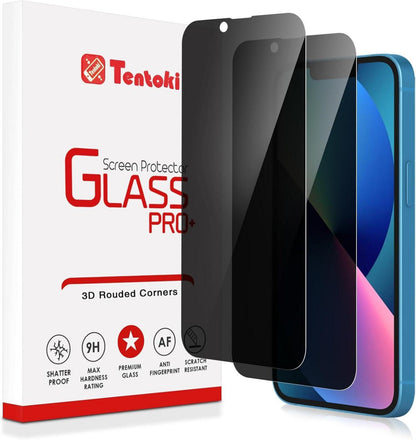Sichtschutz Panzerglas für iPhone 13/14, Anti-Spy Schutz, 6,1 Zoll [2