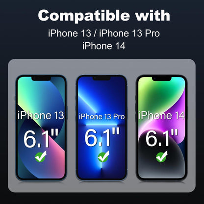 Tentoki Sichtschutz Panzerglas für iPhone 13/14, 6,1 Zoll [2
