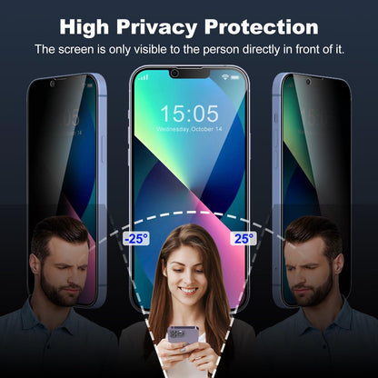 Sichtschutz Panzerglas für iPhone 13/14, Anti-Spy Schutz, 6,1 Zoll [2