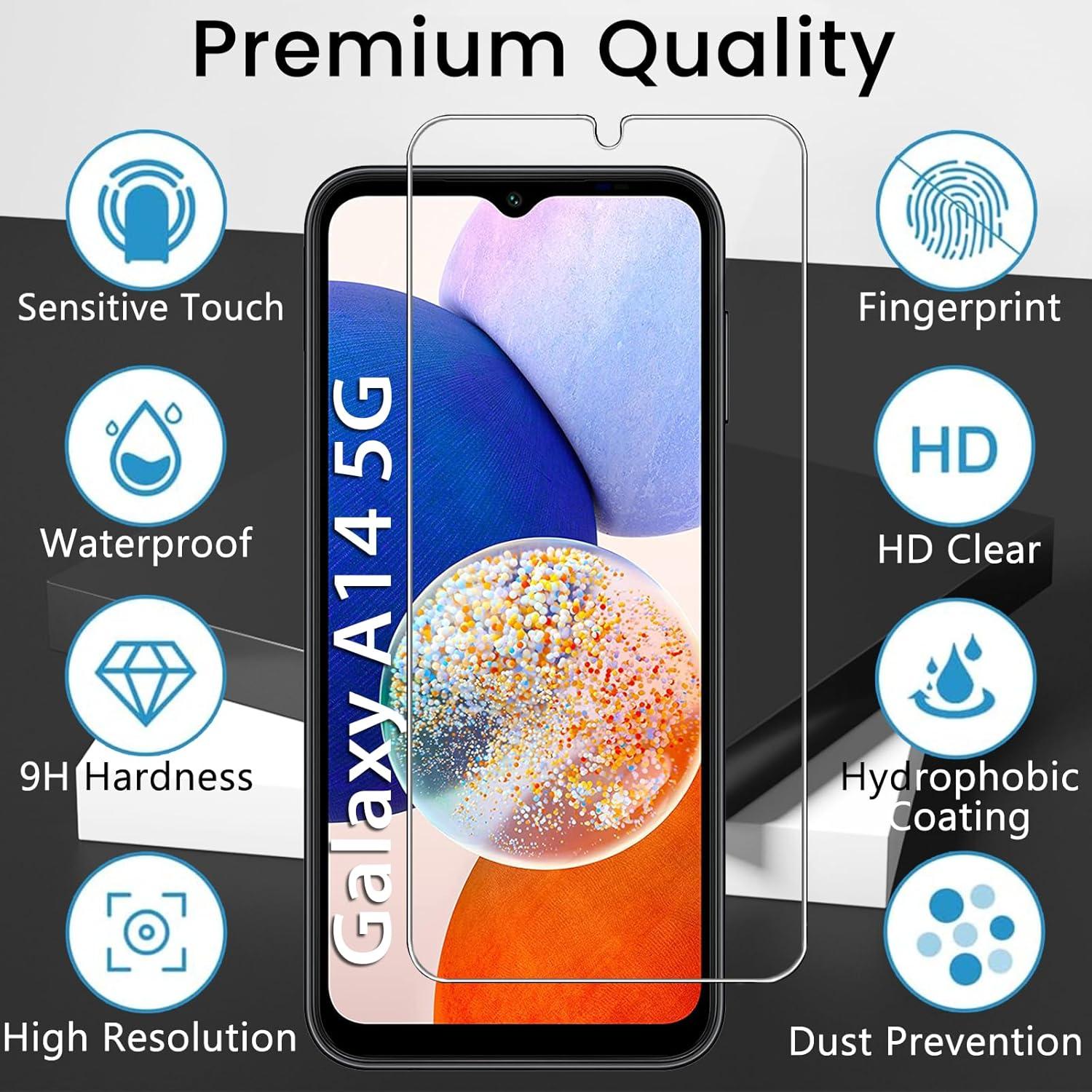 Panzer Schutz Glas Samsung Galaxy A14 4G/5G - 4 Stück