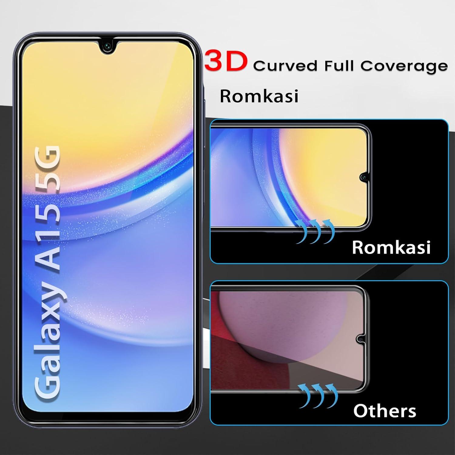 Panzer Schutz Glas Samsung Galaxy A15 4G 5G 4 Stk Folie Kameraschutz