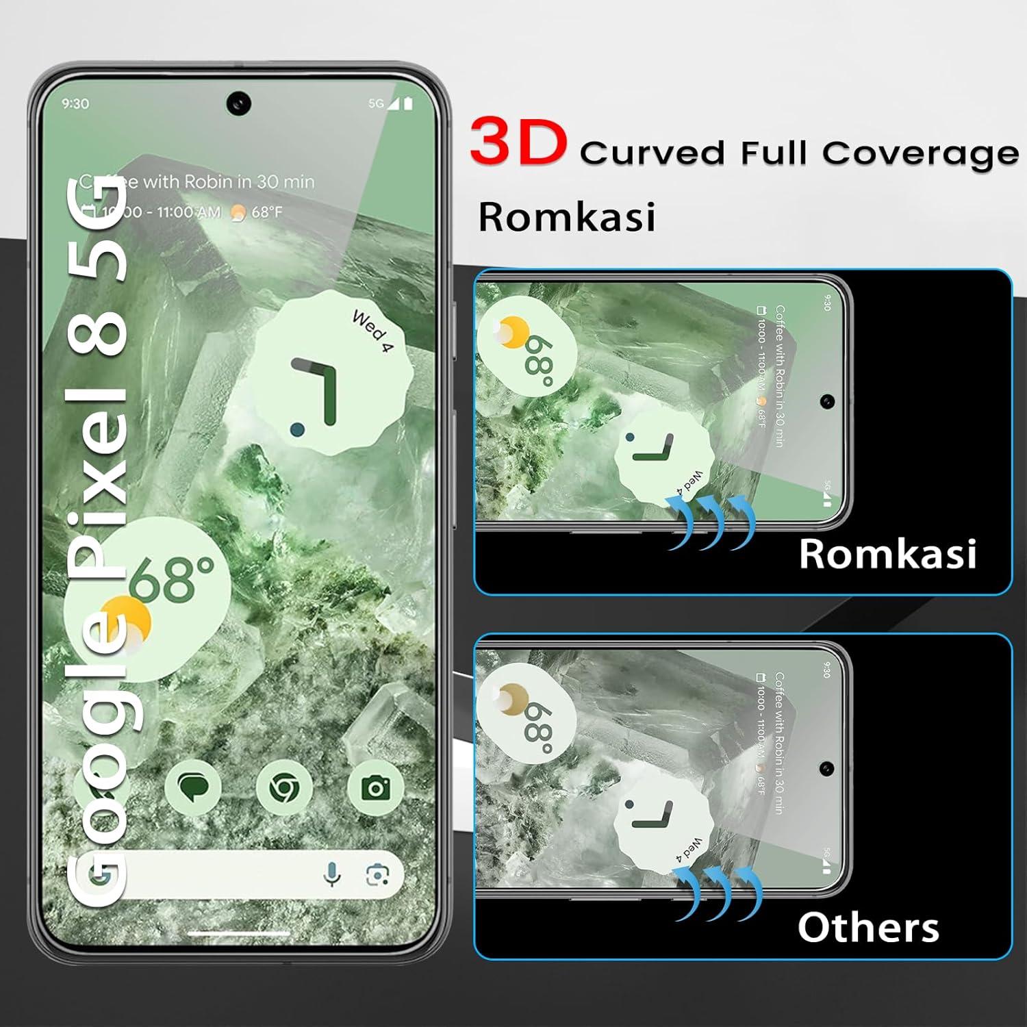 Panzer Schutzglas Kameraschutz Google Pixel 8 4+4 Stück Displayfolie