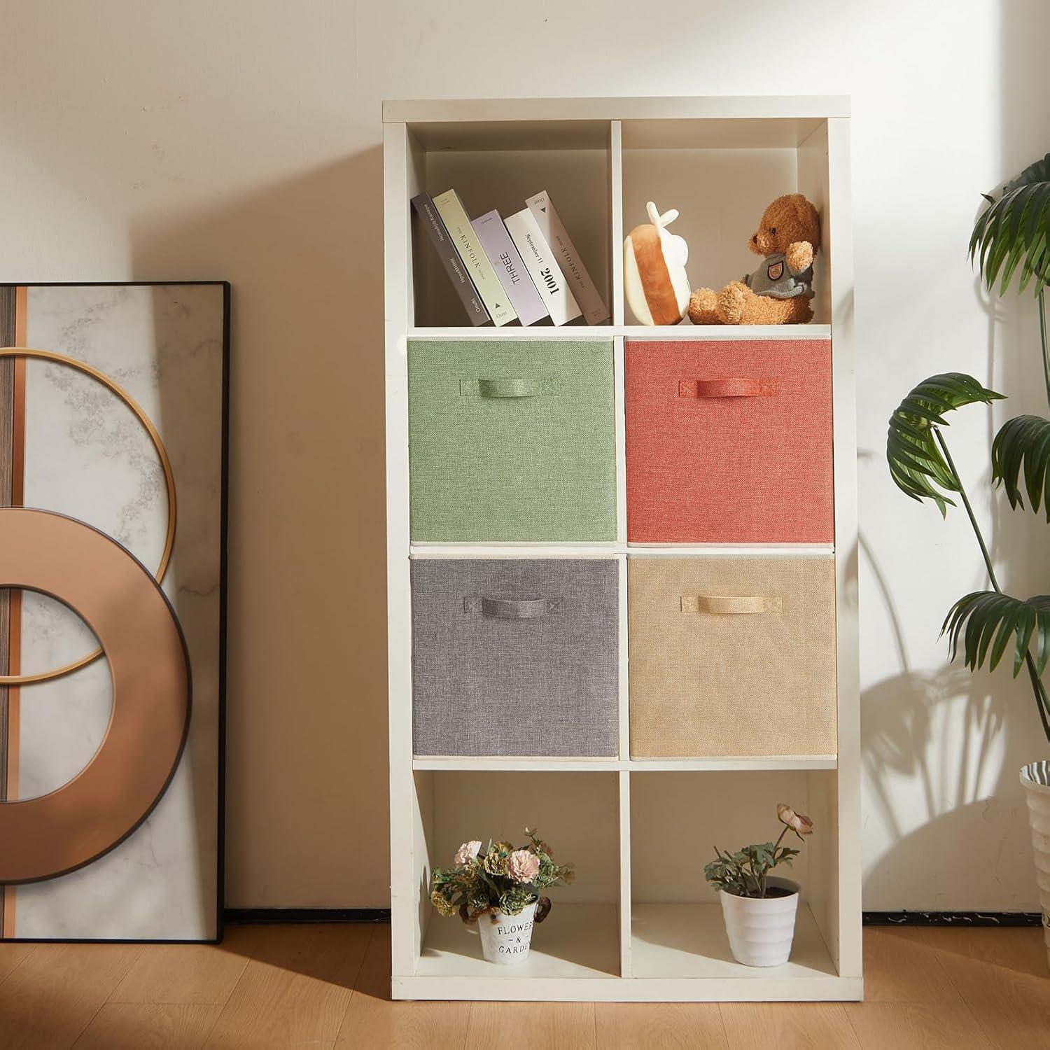 Faltbare Aufbewahrungsboxen Set 4er 33x38x33cm Stoff Griffe