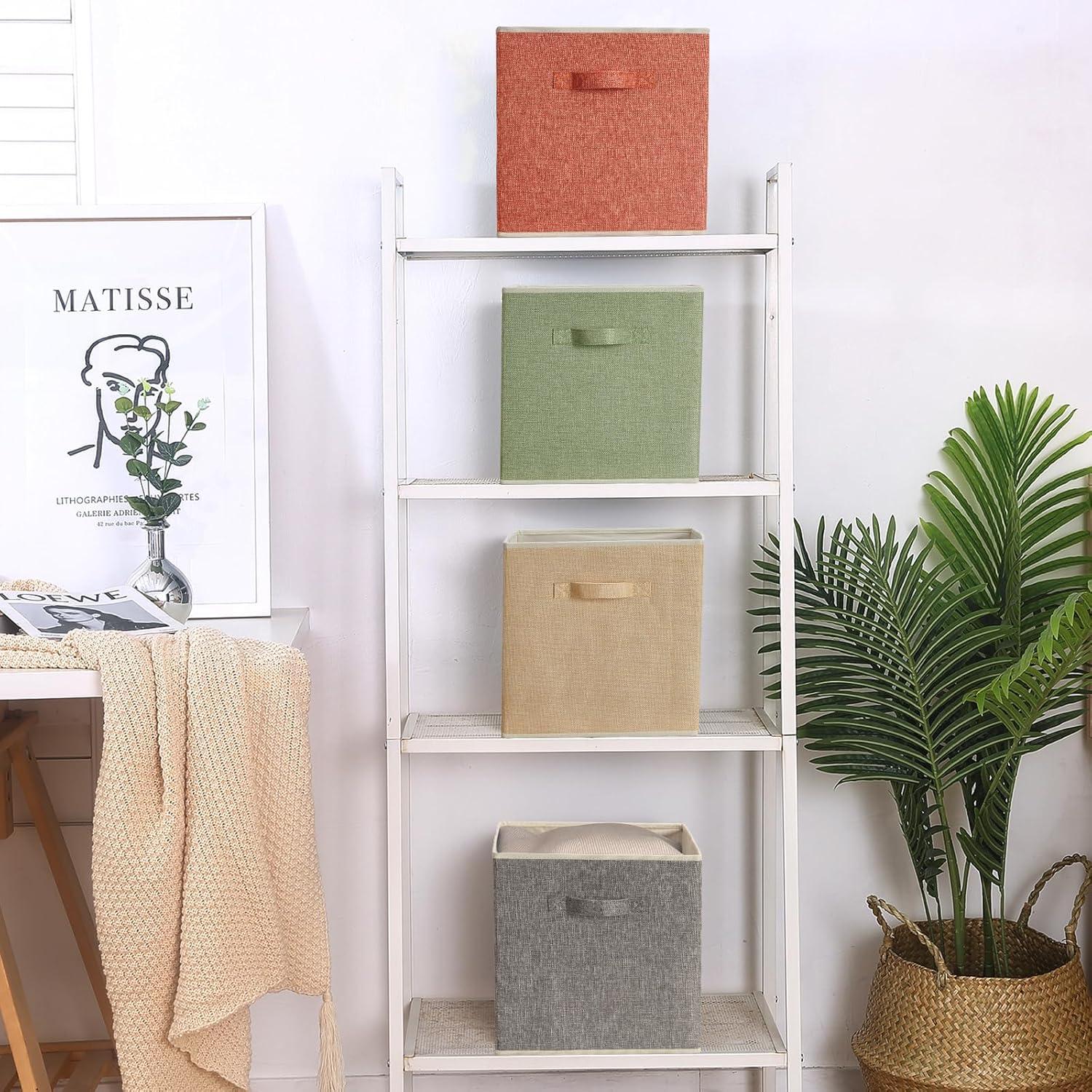 Faltbare Stoff-Aufbewahrungsboxen 4er-Set 33x38x33 cm Griffe
