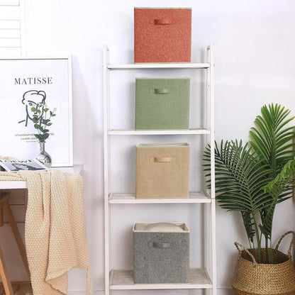 Faltbare Stoff-Aufbewahrungsboxen 4er-Set 33x38x33 cm Griffe