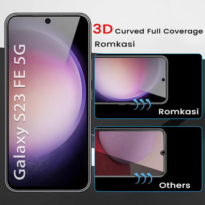 Panzer Schutz Glas Samsung Galaxy S23 FE 4G/5G 4 Stk Hinweis: Bereit für