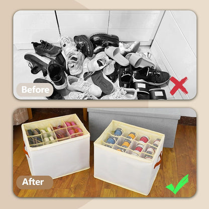 Schuhboxen Stapelbar Schuhregal für Schrank