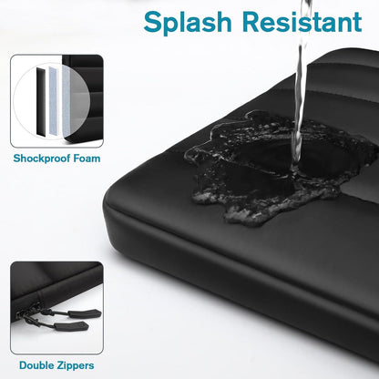 Laptophülle 14 Zoll Schwarz gepolstert wasserabweisend