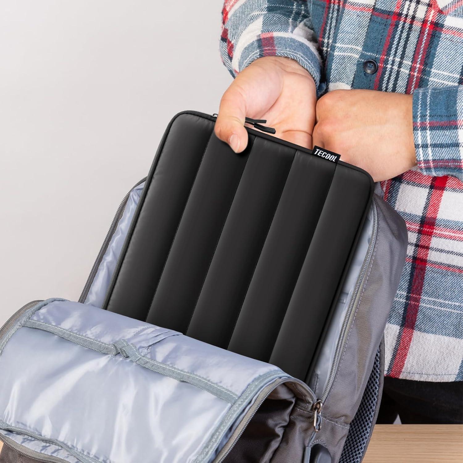 TECOOL Puffy 14 Zoll Laptop Tasche für Lenovo HP Dell Acer Chromebook schwarz