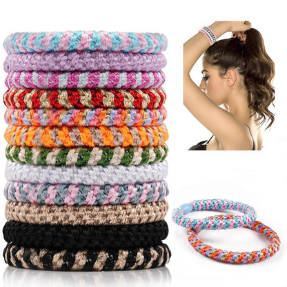12er Pack Haargummi Damen, Elastisch Zopfgummi, Stylisch