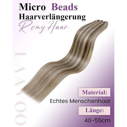 Echthaar Tressen Blond Highlights 50g - #P8/60