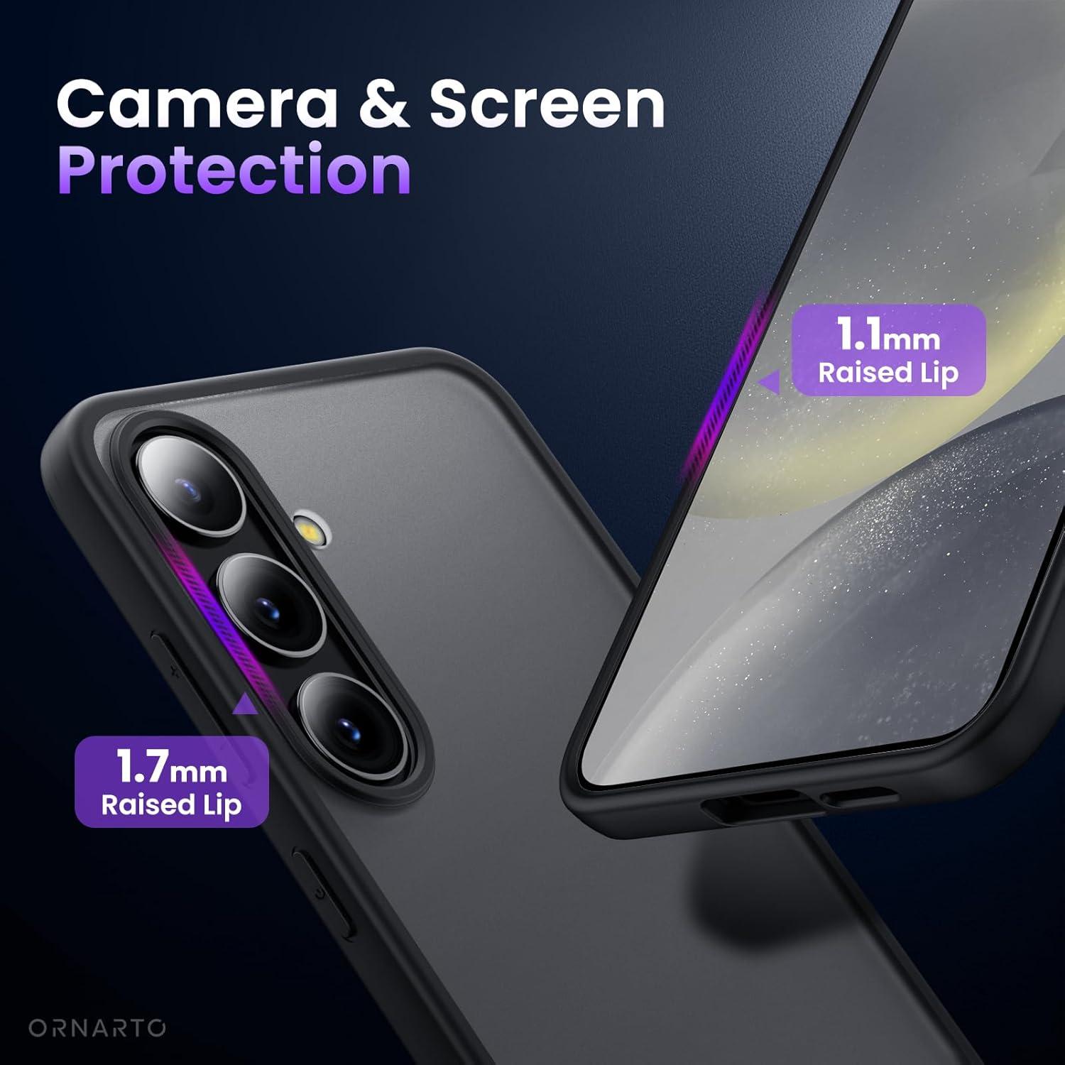 Samsung Galaxy S24 Plus Hülle - Matt Schwarz - Anti-Kratz - Anti-Rutsch