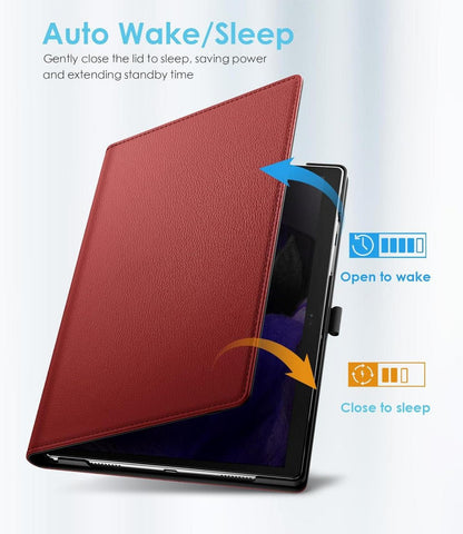 TiMOVO Drehbare Hülle Samsung Galaxy Tab A9 Plus 11 Zoll 2023 - Wein Rot