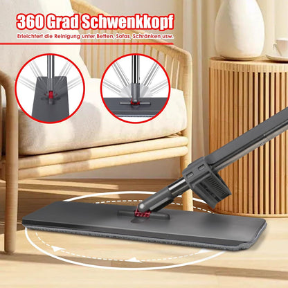 Wischmopp mit Auswringfunktion und 6 Wischpads