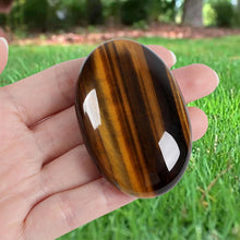 Tigerauge Schmuckstein poliert, oval, 2.4 Zoll, Massage & Meditation