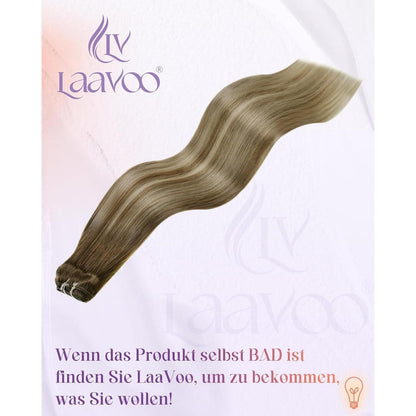 Echthaar Tressen Balayage Blond & Braun 45cm - 100g
