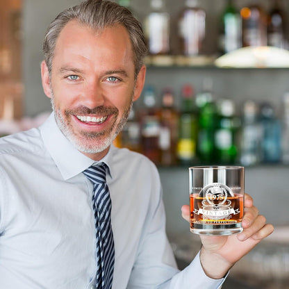 Whiskyglas-Set 1984 für Männer in Fassbox
