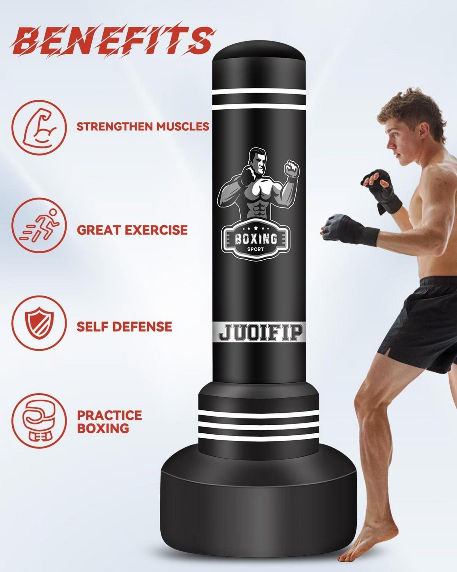 Freistehender Boxsack für Erwachsene 175 cm mit Ständer Training MMA Muay Thai