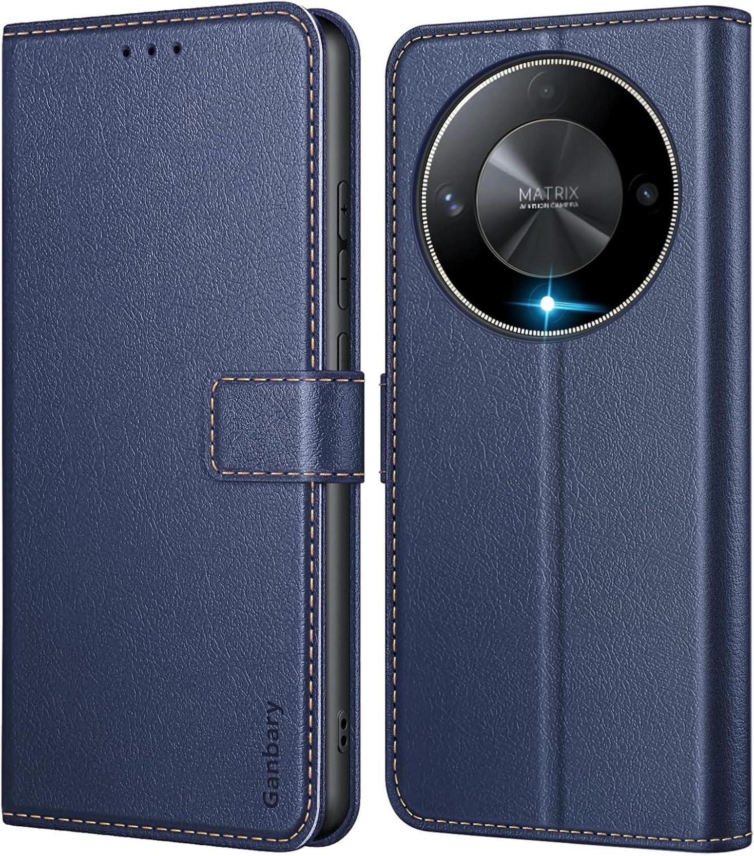 Handyhülle für Honor Magic6 Lite Leder Klapphülle Blau