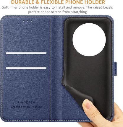 Handyhülle Honor Magic6 Lite Leder Klapphülle Kartenschlitze
