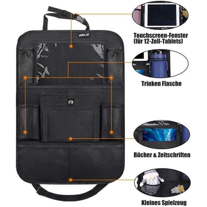 Auto Rückenlehnenschutz mit iPad Tasche & Organizer