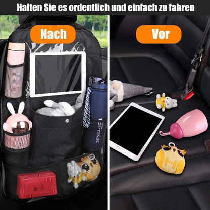 Auto Rückenlehnenschutz mit iPad Tasche & Organizer