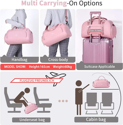 30L Sporttasche & Reisetasche mit Schuh- und Nassfach für Fitness