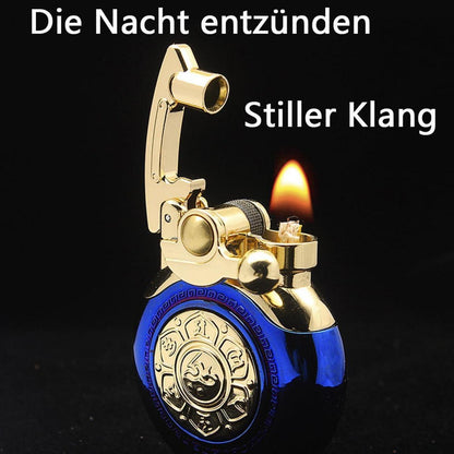 Vintage Antikes Feuerzeug winddichtes Trenchfeuerzeug Silber