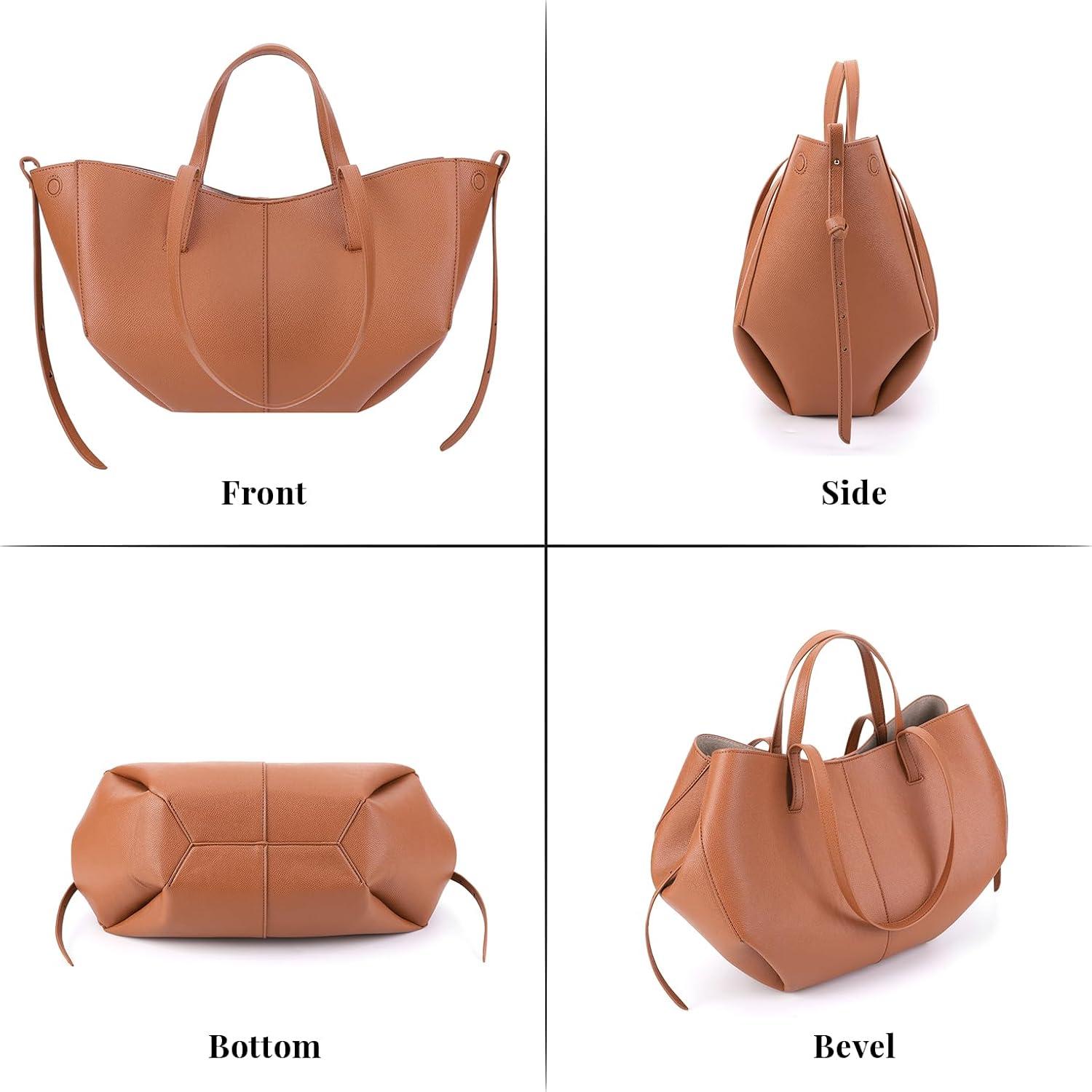 Tote Bag Kunstleder Handtasche Damen Groß Schultertasche Shopper