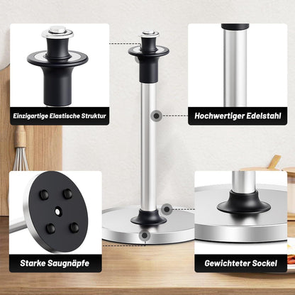 Küchenrollenhalter stehend elastische Struktur Saugnapf 27-29cm