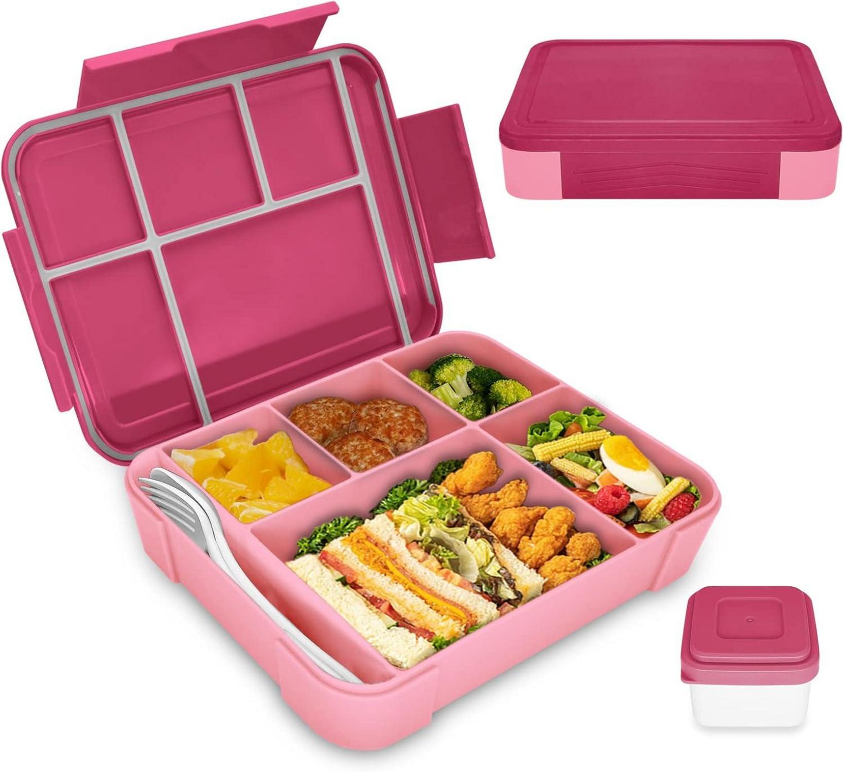 Brotdose mit Fächern 1300ml Auslaufsicher Bento Box Kinder