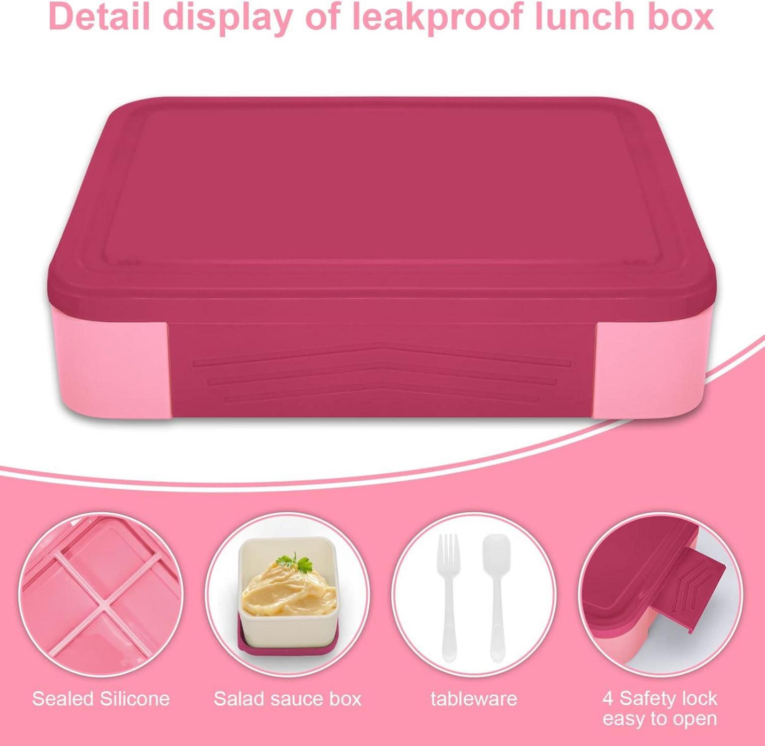 Brotdose Kinder mit Fächern, 1300ml Bento Lunchbox