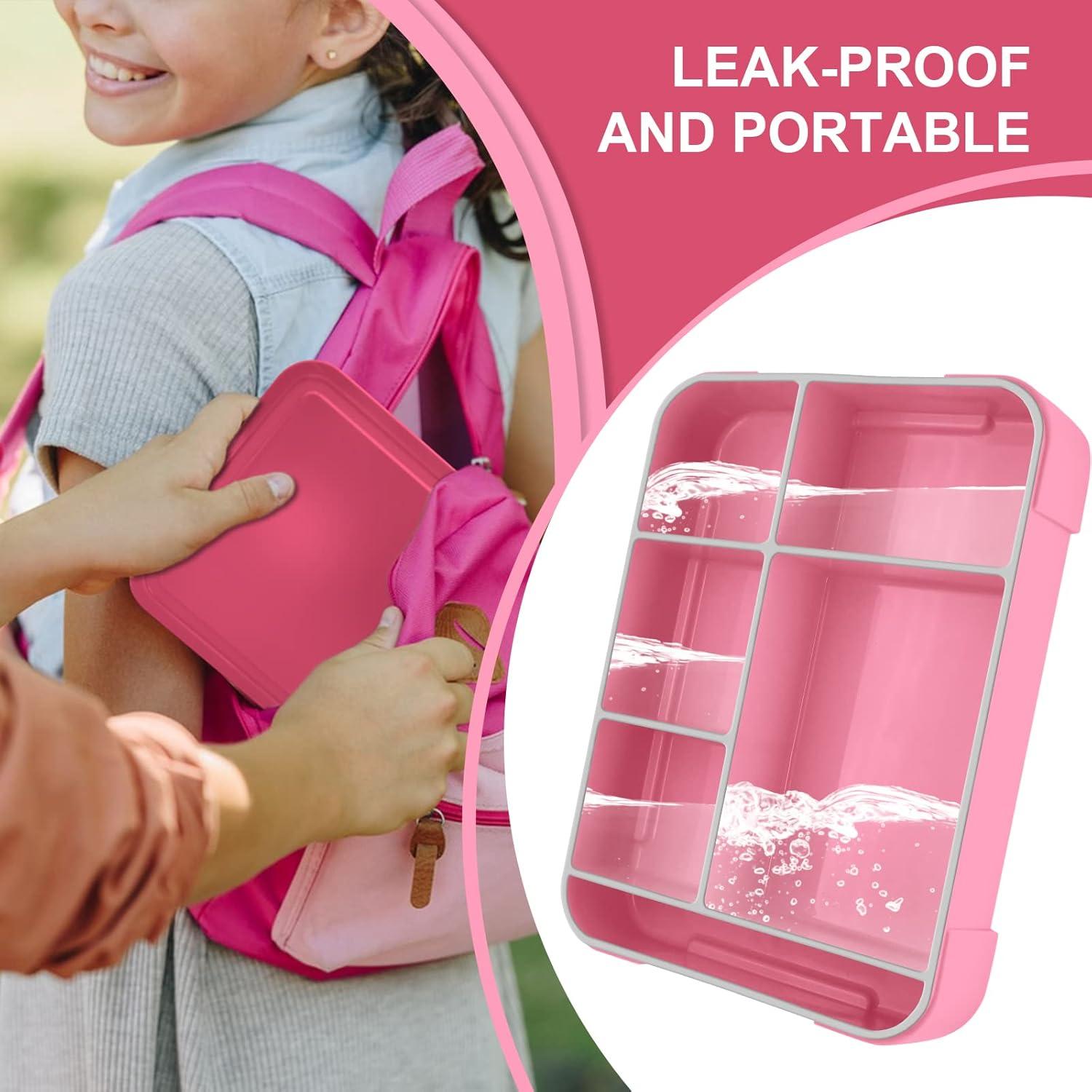 IJIAMY Bento Box Kinder mit Fächern, 1300ml Lunchbox Auslaufsicher Grün