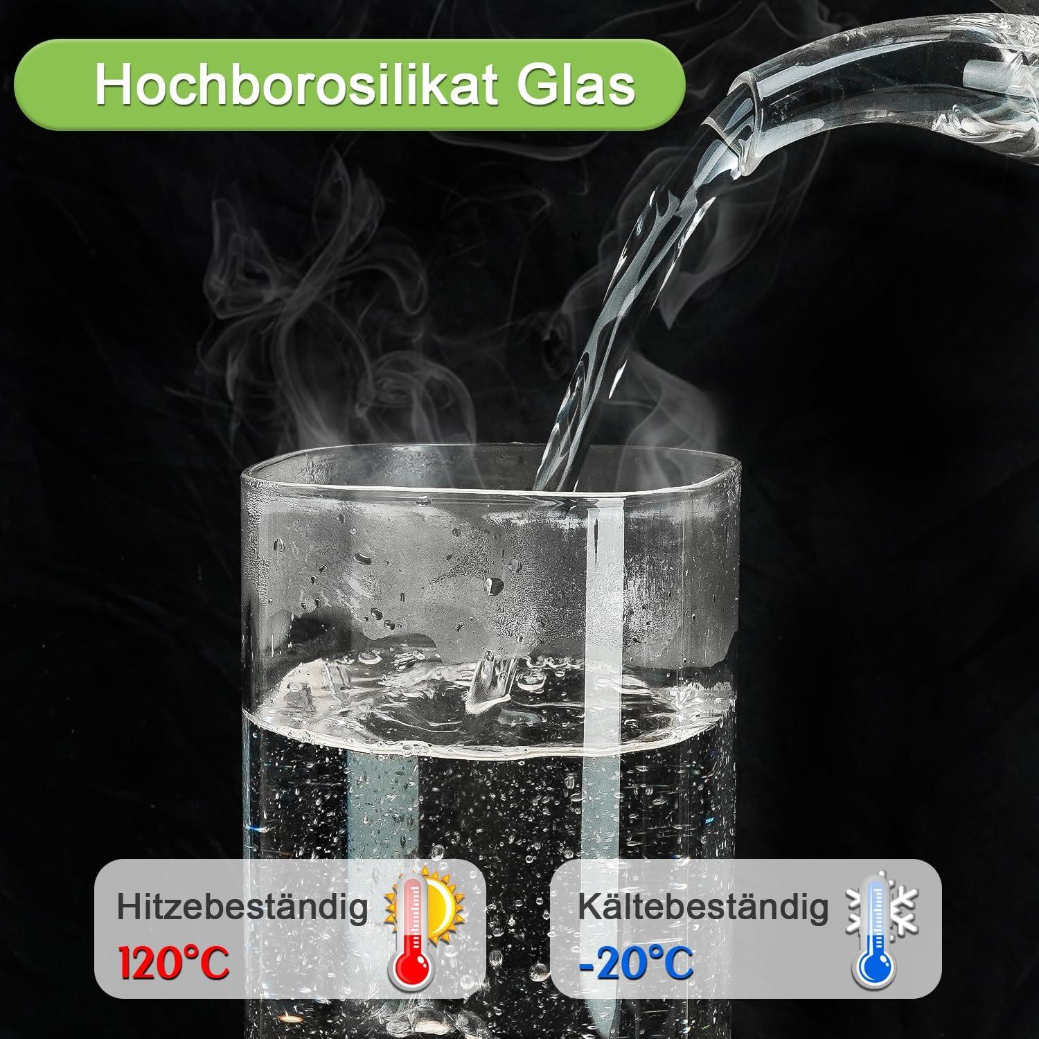 OSORD Vorratsdosen Glas mit Deckel 6er Set - EckigAufbewahrungsgläser<SpriteRenderer|FewerColours>premiumGlasbehälter