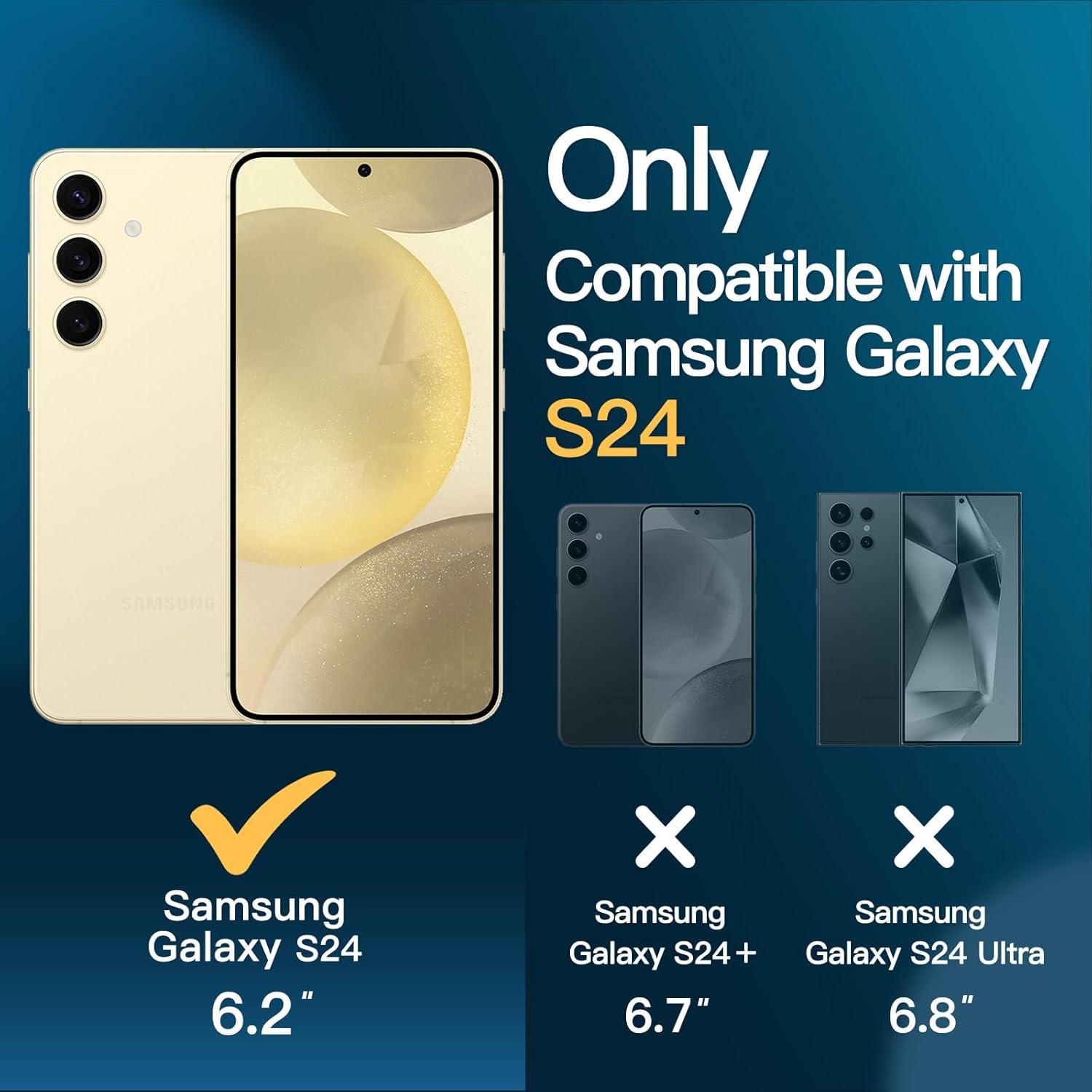 JETech Samsung Galaxy S24 5G Matt Hülle + Gehärtet Glas Kit