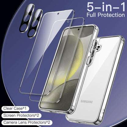 Samsung Galaxy S24+ 5G Hülle mit Glas Schutzfolie & Kameraschutz