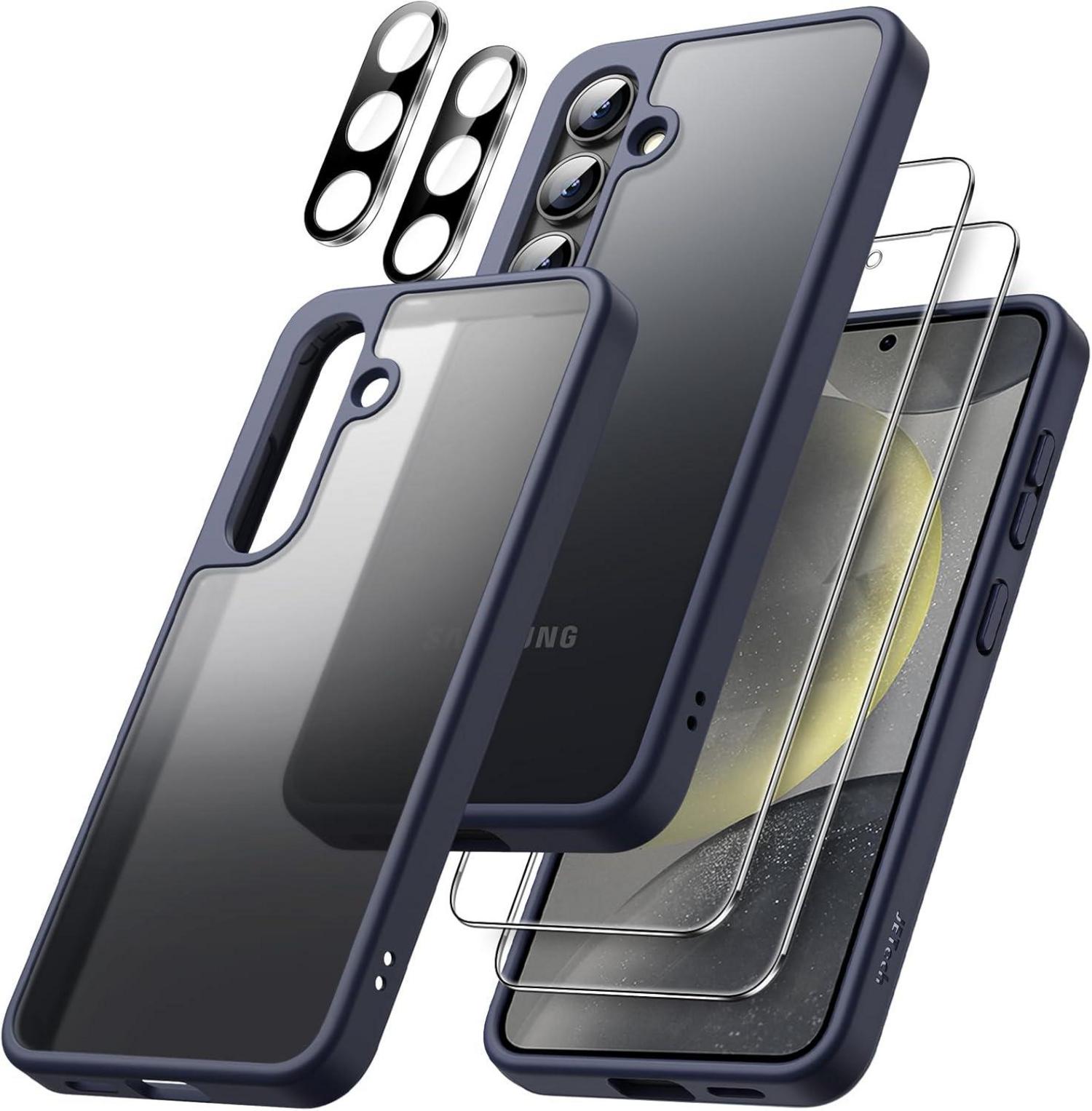 Samsung Galaxy S24 5G Hülle + 2 Schutzfolien + Kameraschutz Kit